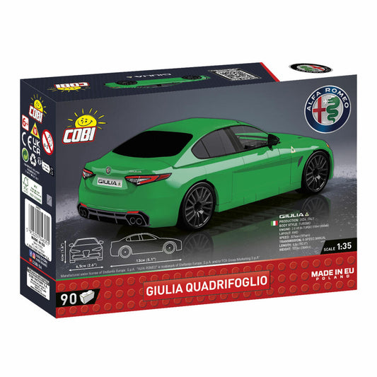 Cobi Klemmbaustein-Set Alfa Romeo Giulia Quadrifoglio, 90 Teile, 24605