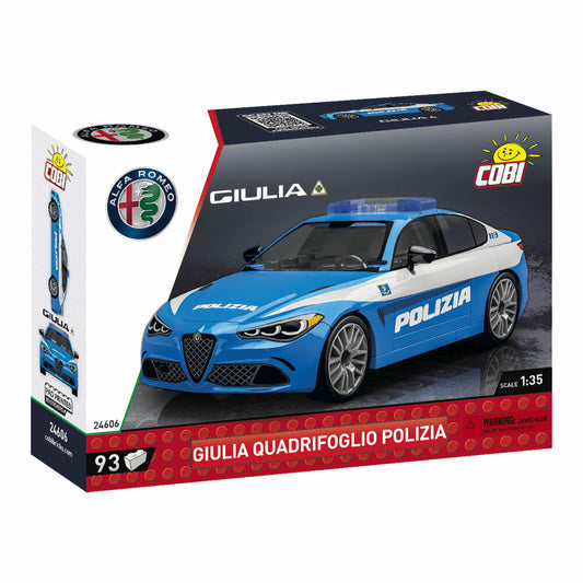 Cobi Klemmbaustein-Set Alfa Romeo Giulia Quadr. Polizia, 93 Teile, 24606