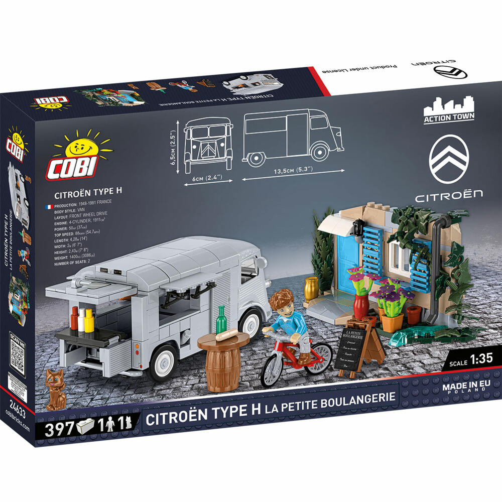 Cobi Klemmbaustein-Set Citroen Type H La Petite Boulangerie, Auto, 397 Teile, COBI-24633