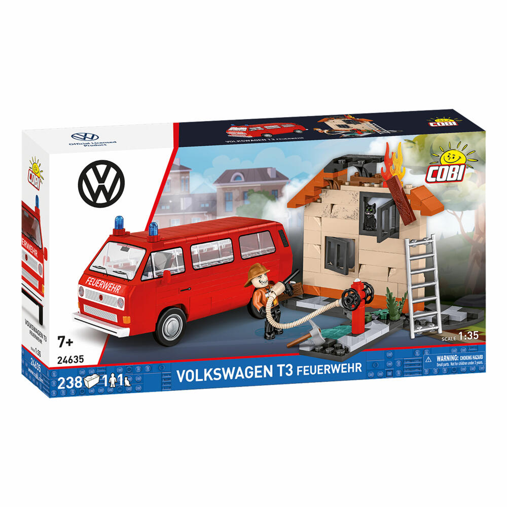 Cobi Klemmbaustein-Set VW T3 Feuerwehr, 238 Teile, 24635