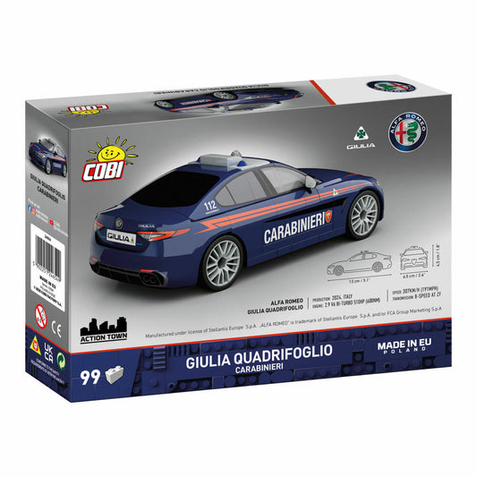 Cobi Klemmbaustein-Set Alfa Romeo Giulia Quadr. Carabinieri, 99 Teile, 24654