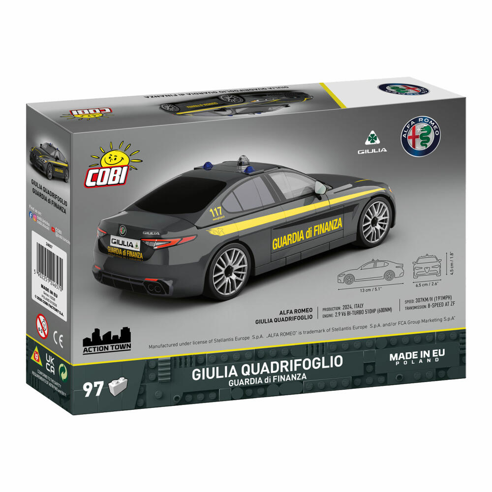 Cobi Klemmbaustein-Set Alfa Romeo Giulia Quadr. Guardia, 97 Teile, 24657