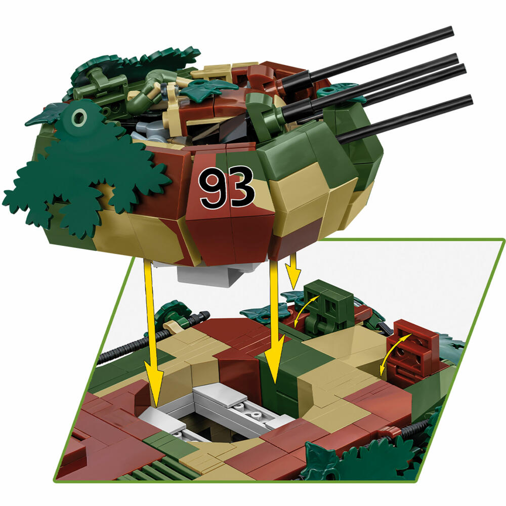 Cobi Klemmbaustein-Set Flakpanzer IV Wirbelwind - Executive Edition, WW2, 1195 Teile, COBI-2593