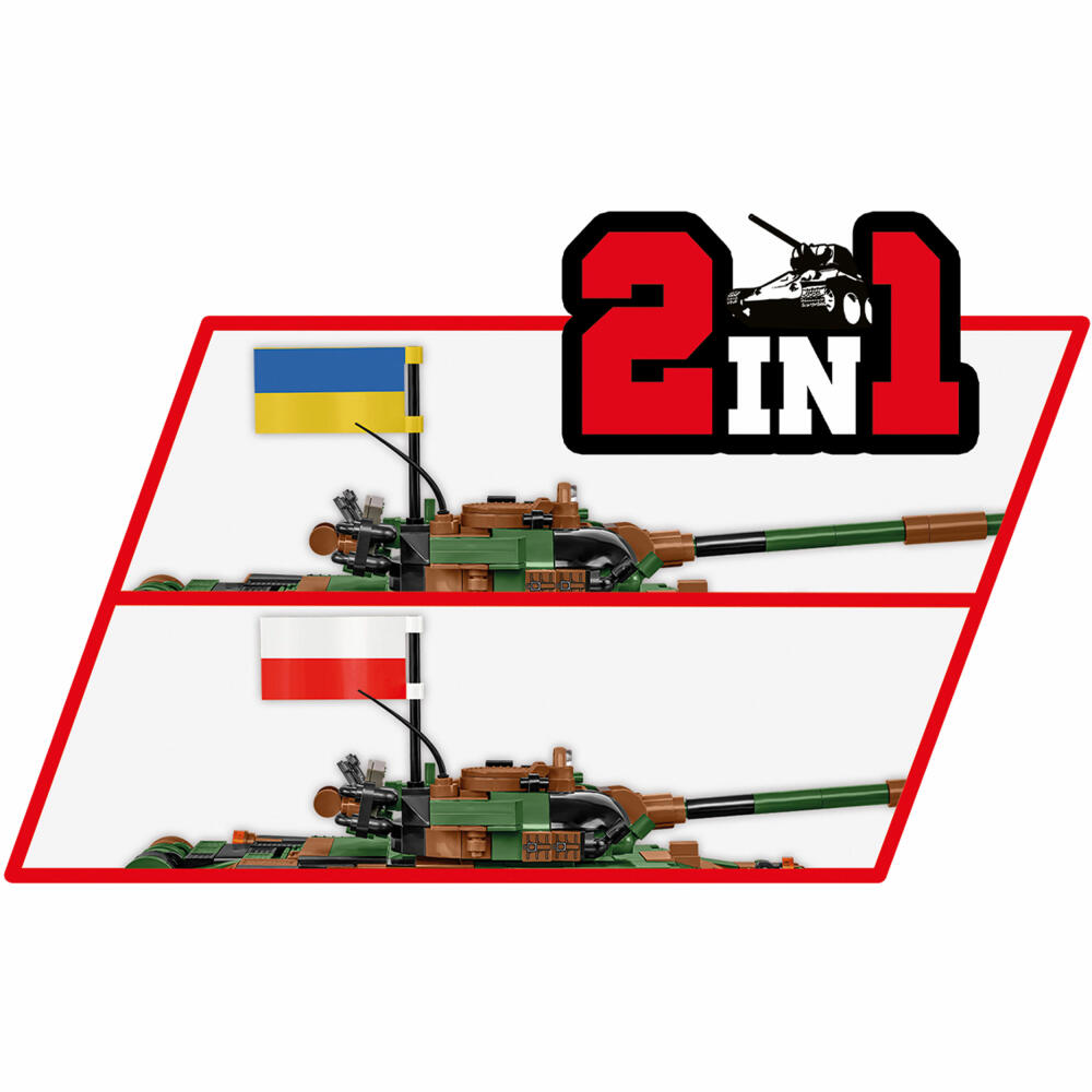 Cobi Klemmbaustein-Set Panzer T-72M1R PL/UA, Armed Forces, 724 Teile, COBI-2624