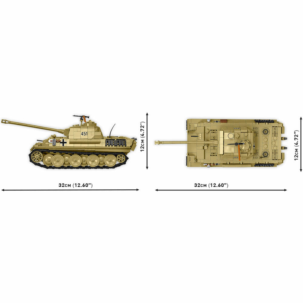 Cobi Klemmbaustein-Set Panzer V Panther Ausf. G Pudel, WW2, 1133 Teile, COBI-2655