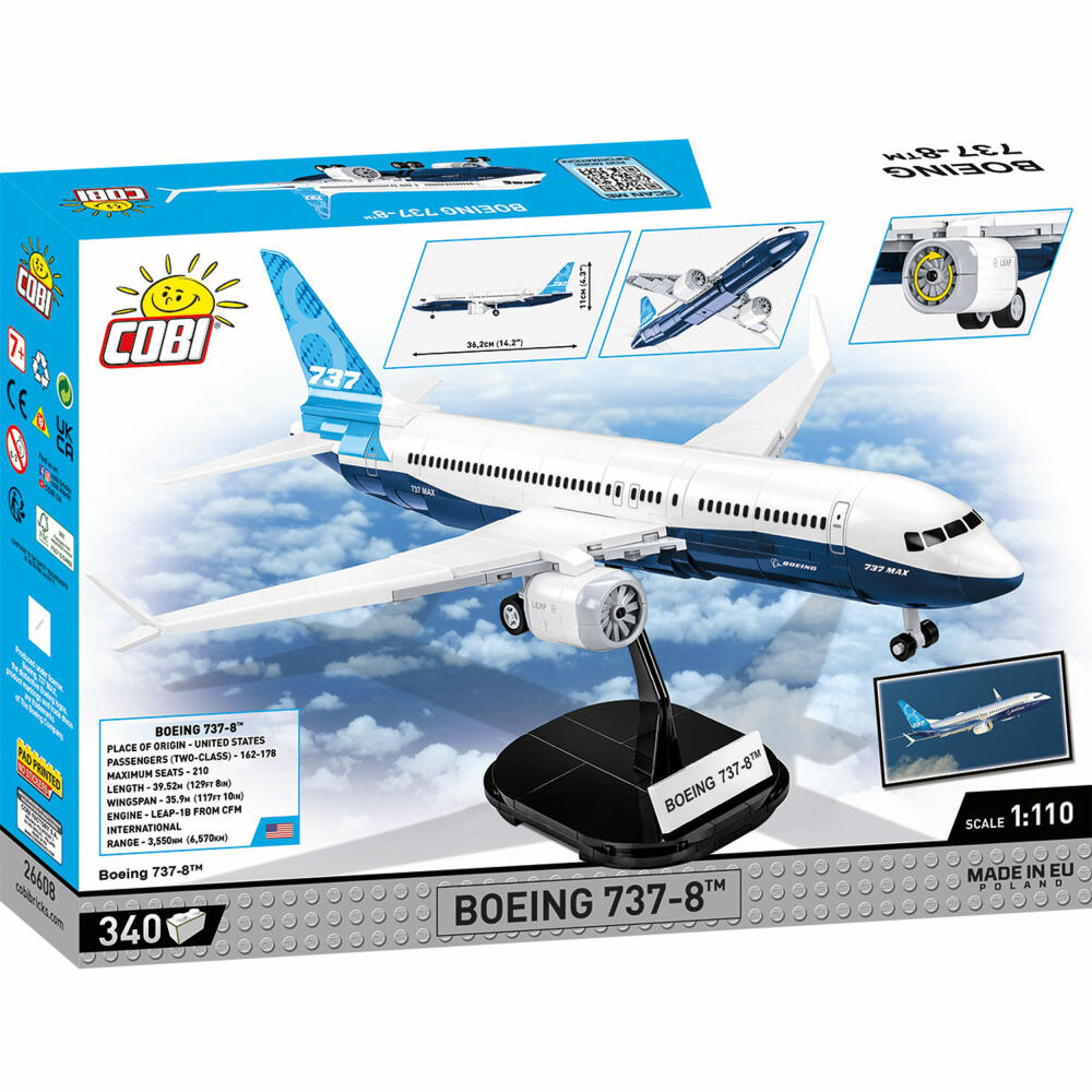 Cobi Klemmbaustein-Set Boeing 787 Dreamliner, Flugzeug, 836 Teile, COBI-26603