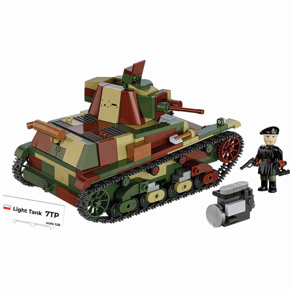 Cobi Klemmbaustein-Set Light Tank 7TP, Panzer, WW2, 669 Teile, COBI-2661