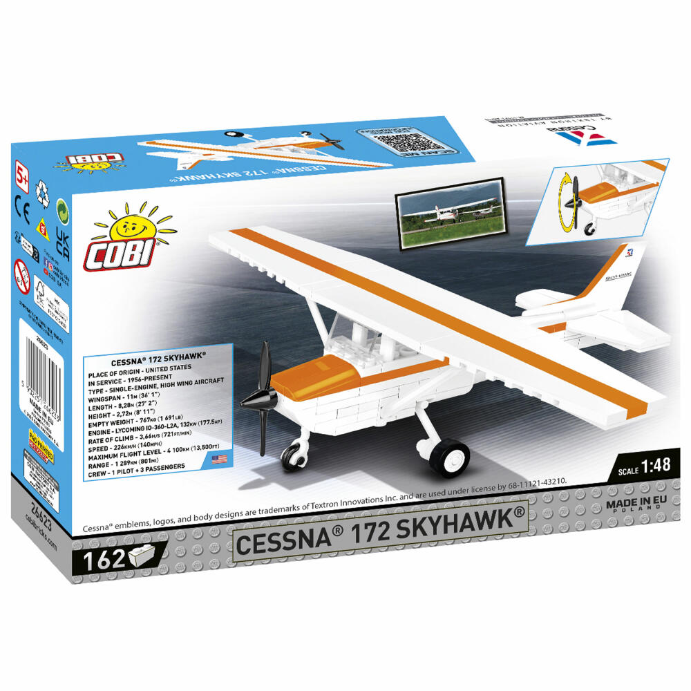 Cobi Klemmbaustein-Set Cessna 172 Skyhawk, Flugzeug, 162 Teile, COBI-26623