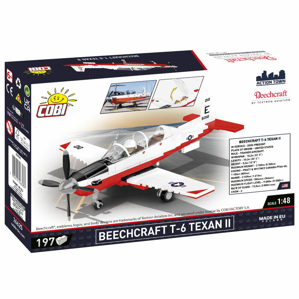 Cobi Klemmbaustein-Set Beechcraft T-6 Texan II, Flugzeug, 197 Teile, COBI-26625