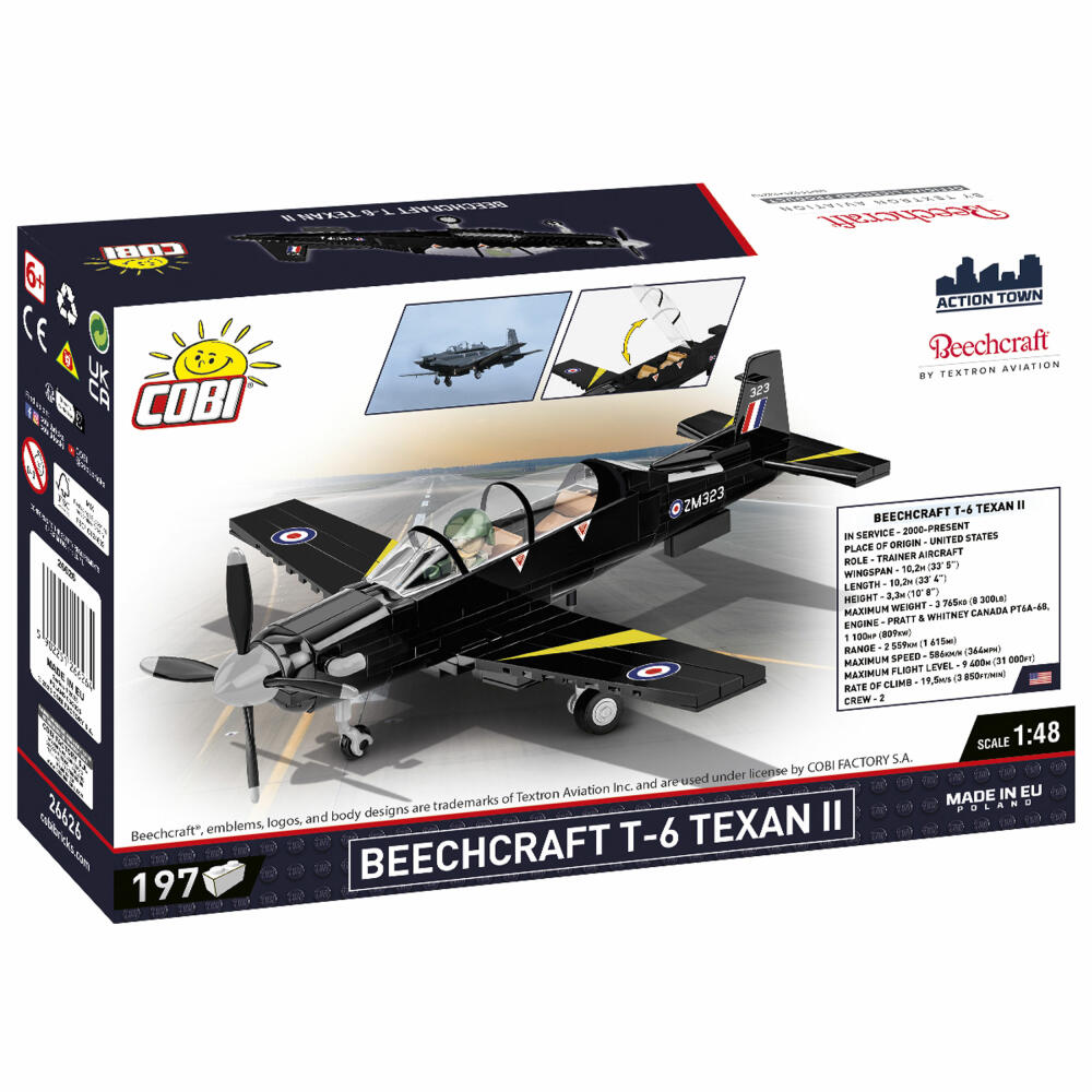 Cobi Klemmbaustein-Set Beechcraft T-6 Texan II UK, Flugzeug, 197 Teile, COBI-26626