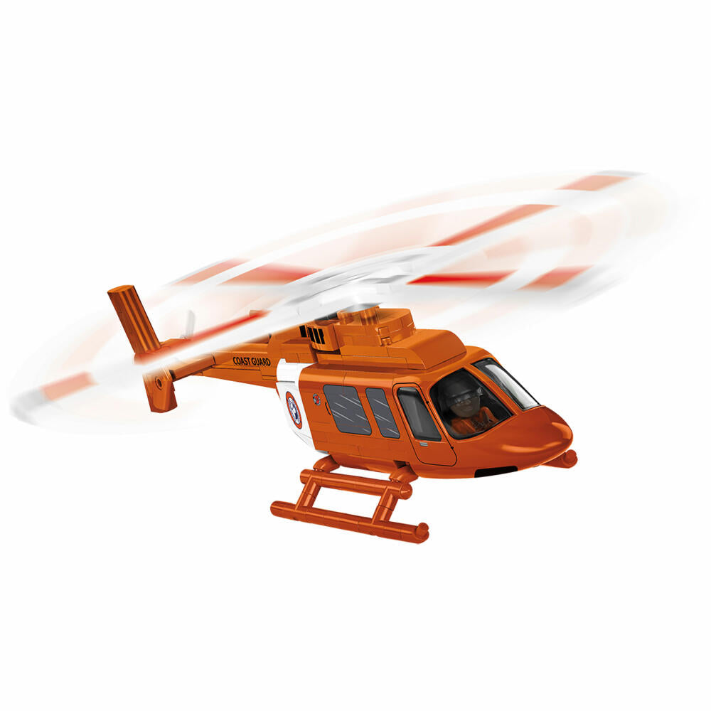 Cobi Klemmbaustein-Set Bell 407 Coast Guard, Küstenwache, Hubschrauber, 210 Teile, COBI-26627