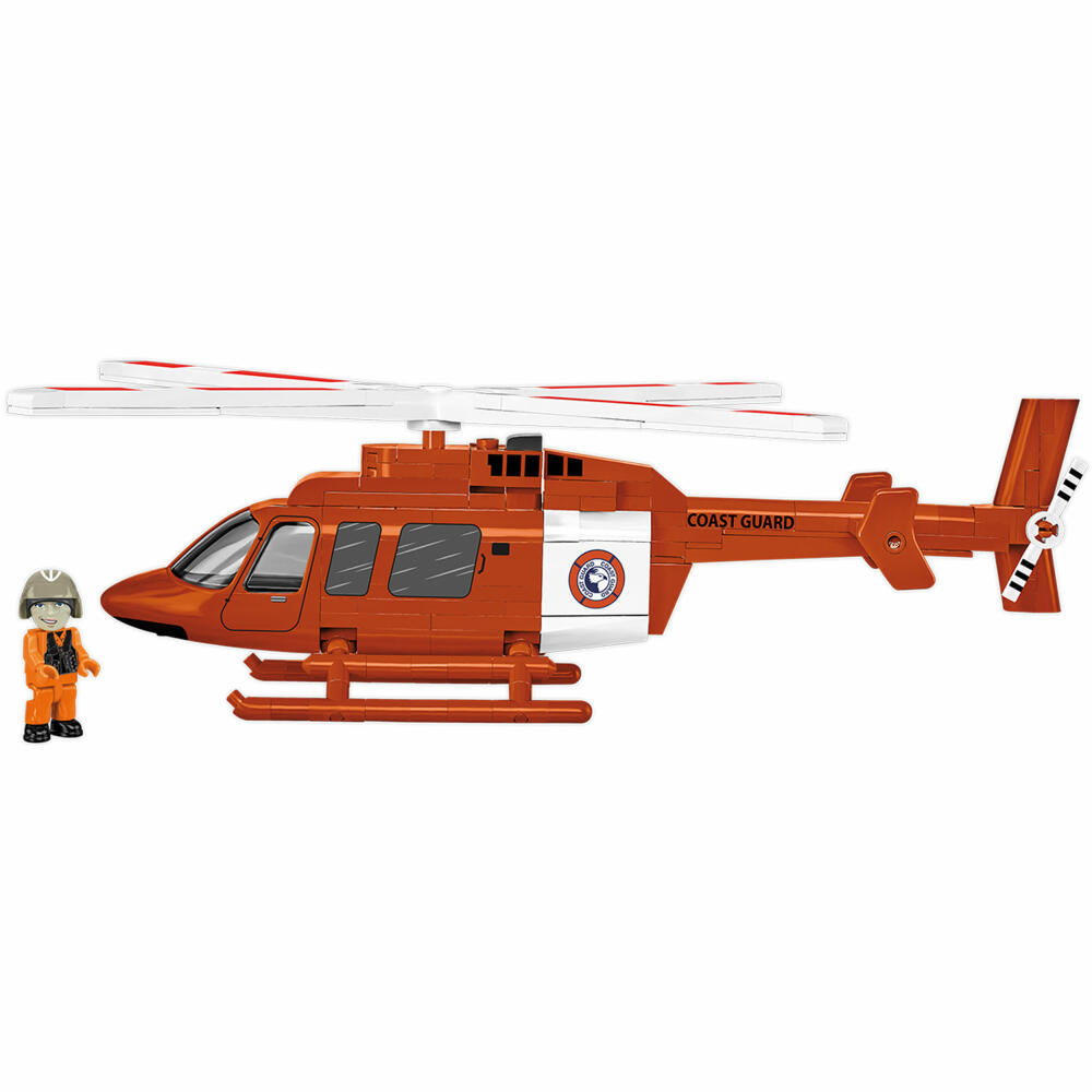 Cobi Klemmbaustein-Set Bell 407 Coast Guard, Küstenwache, Hubschrauber, 210 Teile, COBI-26627