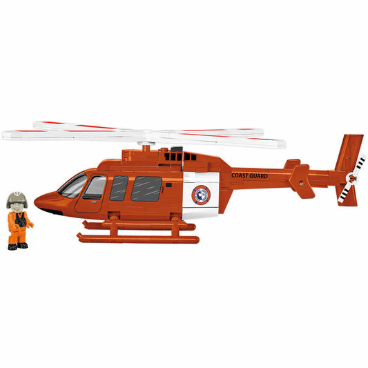 Cobi Klemmbaustein-Set Bell 407 Coast Guard, Küstenwache, Hubschrauber, 210 Teile, COBI-26627