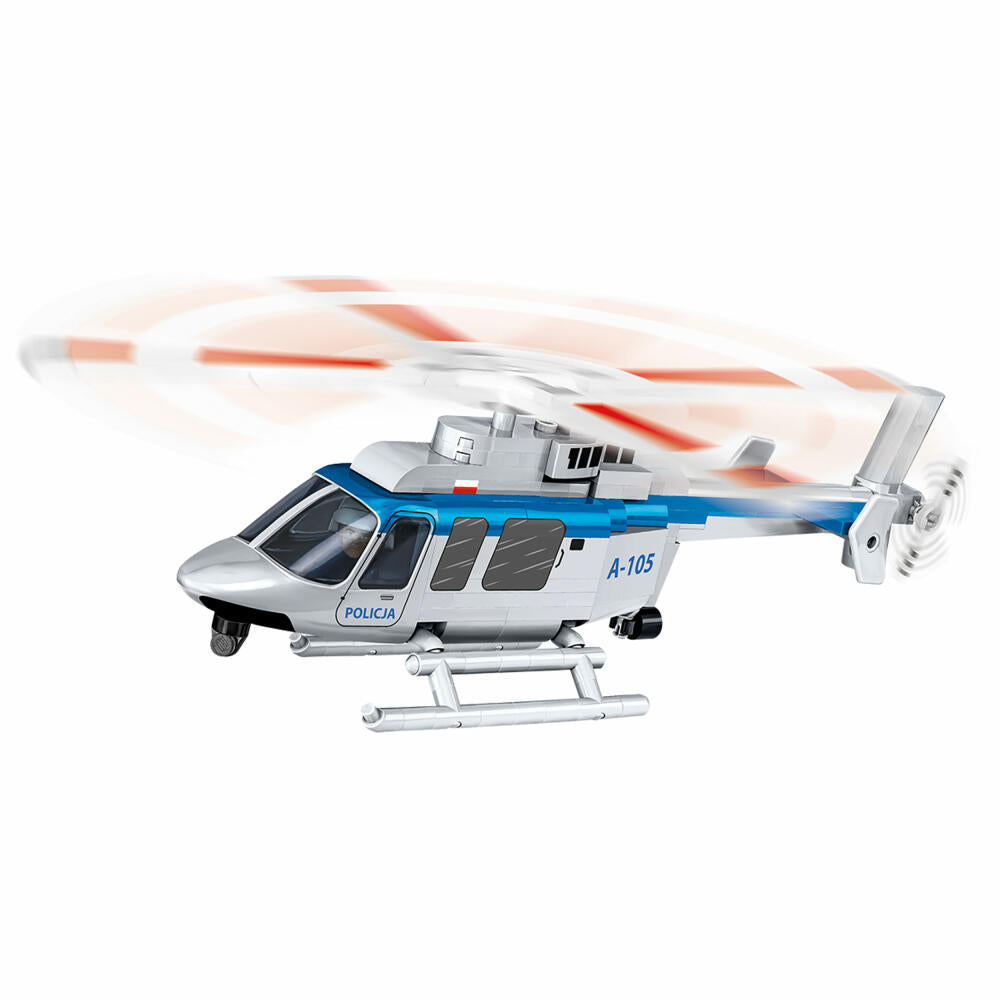 Cobi Klemmbaustein-Set Bell 407 Policja, Polizei, Hubschrauber, 217 Teile, COBI-26628