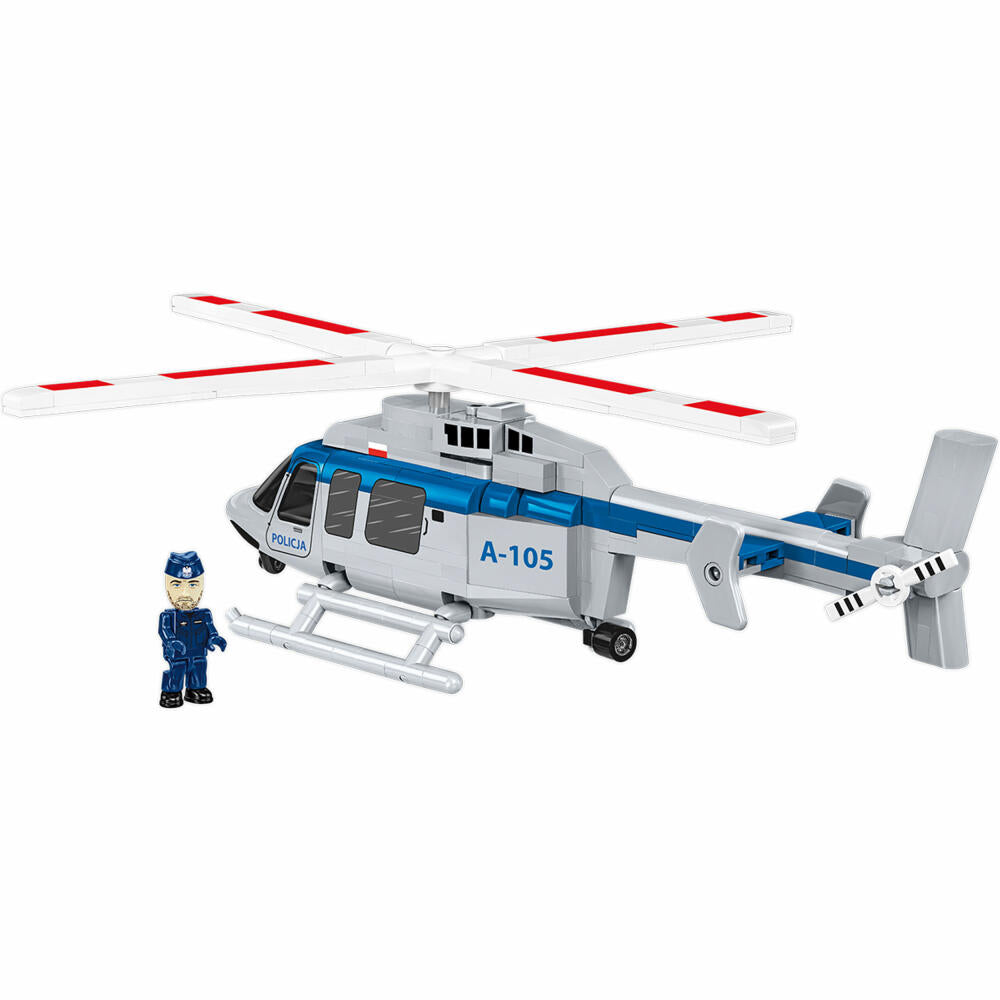 Cobi Klemmbaustein-Set Bell 407 Policja, Polizei, Hubschrauber, 217 Teile, COBI-26628