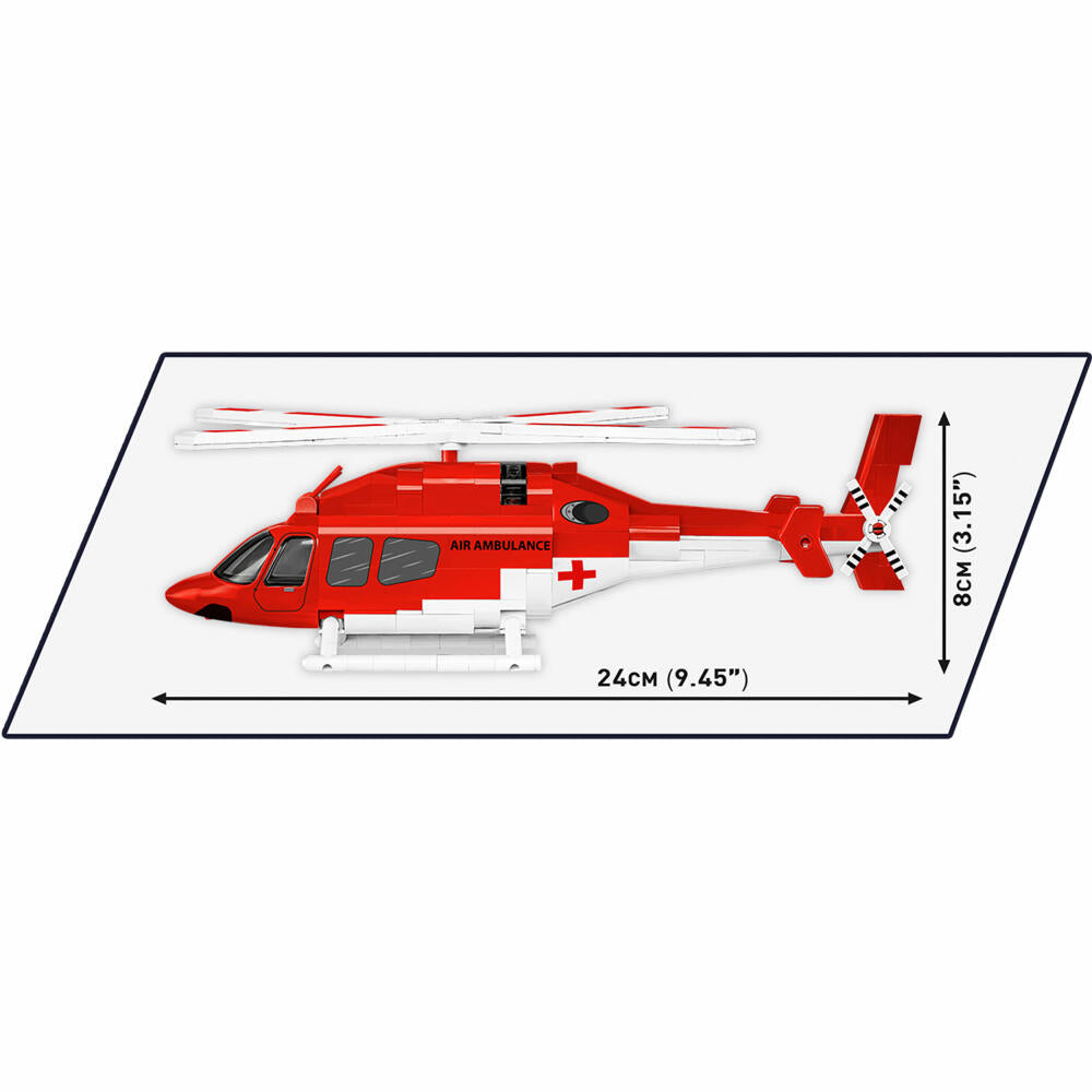 Cobi Klemmbaustein-Set Bell 429 Air Ambulance, Rettungshubschrauber, 248 Teile, COBI-26629