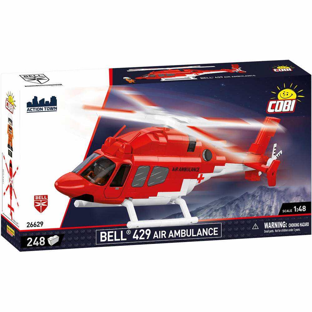 Cobi Klemmbaustein-Set Bell 429 Air Ambulance, Rettungshubschrauber, 248 Teile, COBI-26629