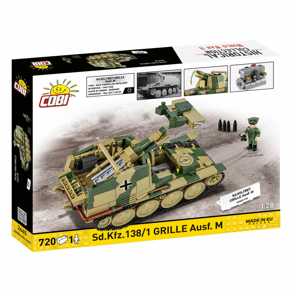 Cobi Klemmbaustein-Set Sturmpanzer 38(T) Grille, 720 Teile, 2665