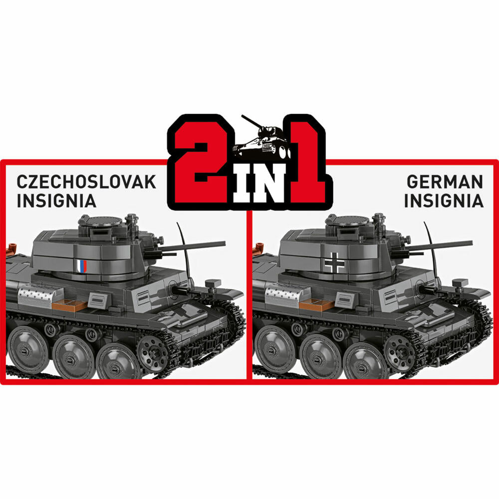 Cobi Klemmbaustein-Set Panzer 38t / CKD LT vz.38, WW2, 690 Teile, COBI-2666