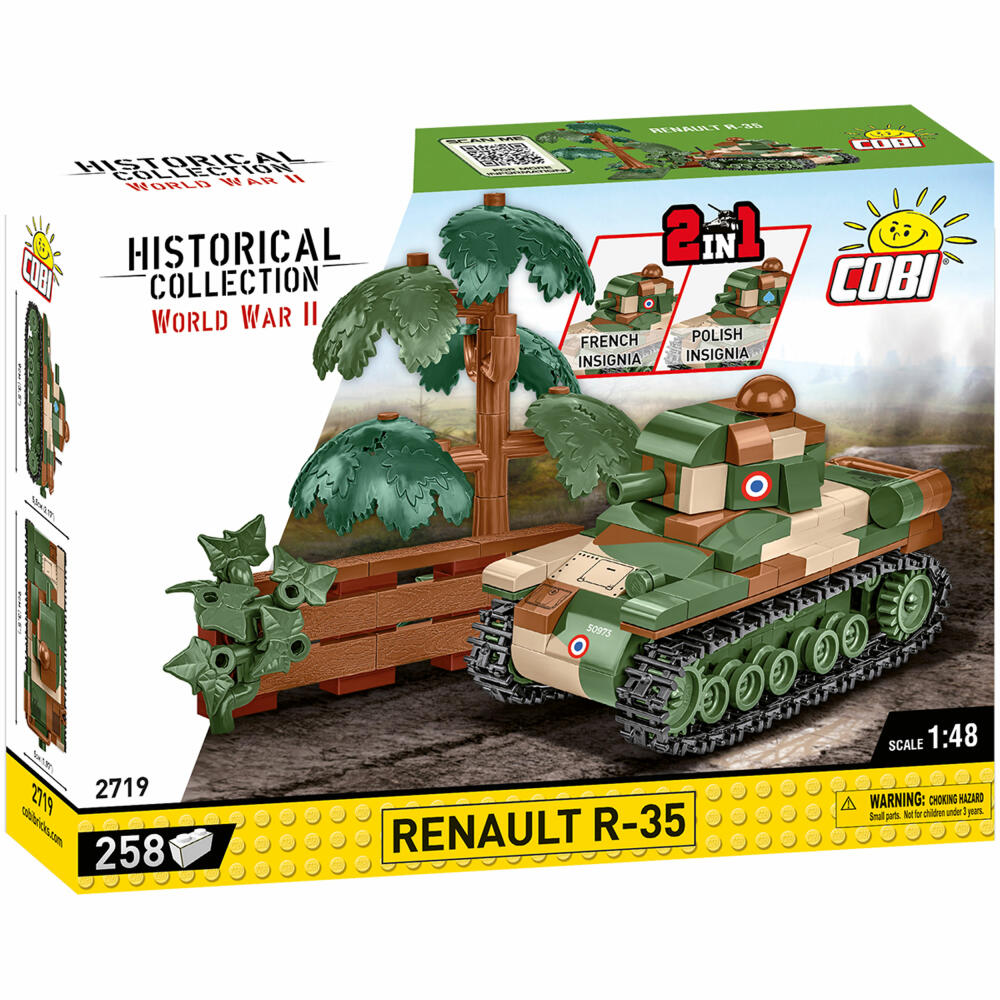 Cobi Klemmbaustein-Set Panzer Renault R-35, WW2, 258 Teile, COBI-2719