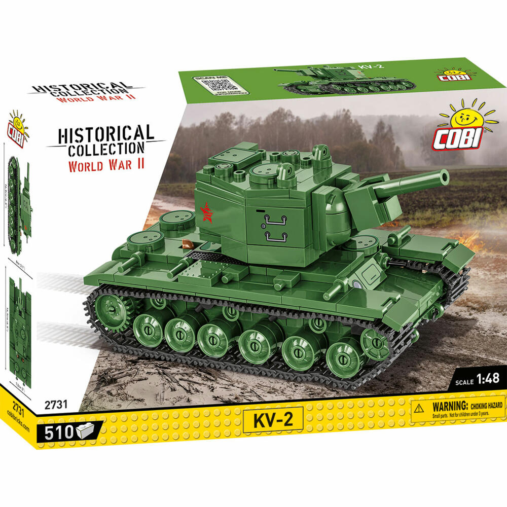 Cobi Klemmbaustein-Set Panzer KV-2, WW2, 510 Teile, COBI-2731