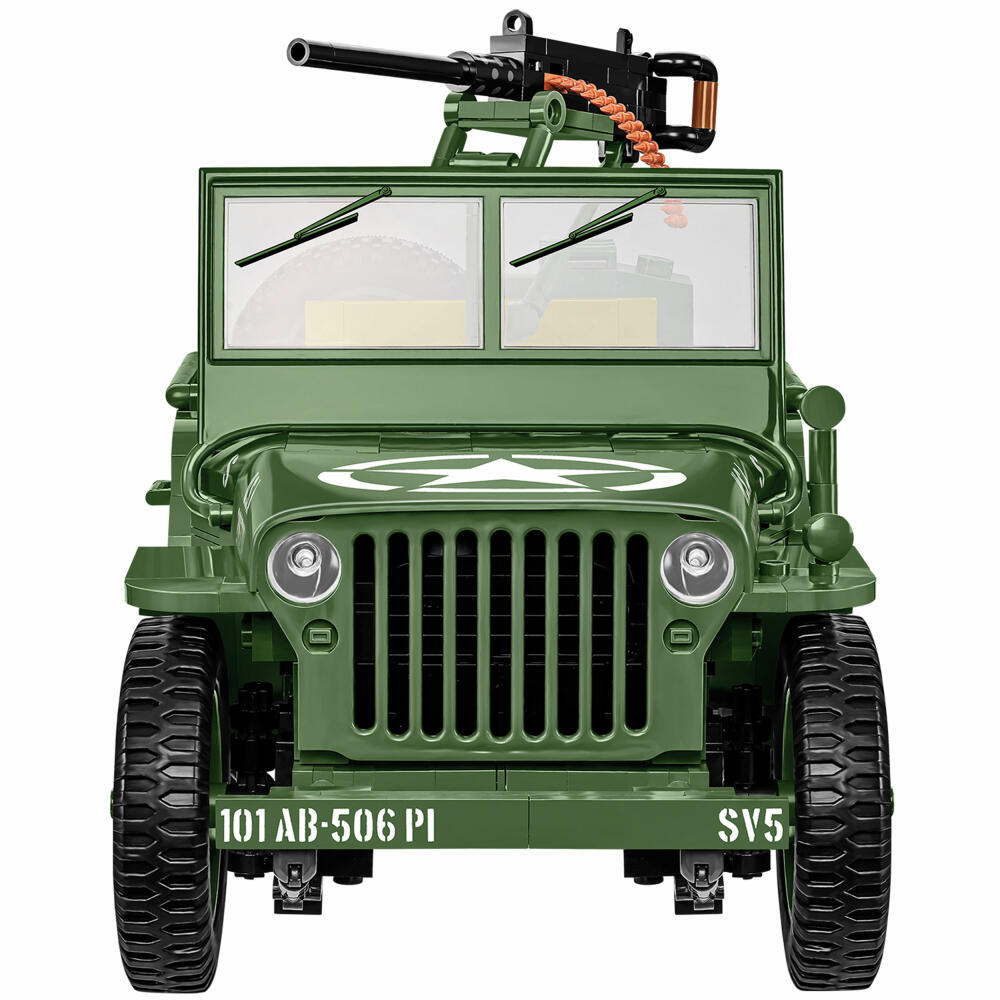 Cobi Klemmbaustein-Set Jeep Willys MB & Anhänger, Executie Edition, WW2, 1580 Teile, COBI-2804