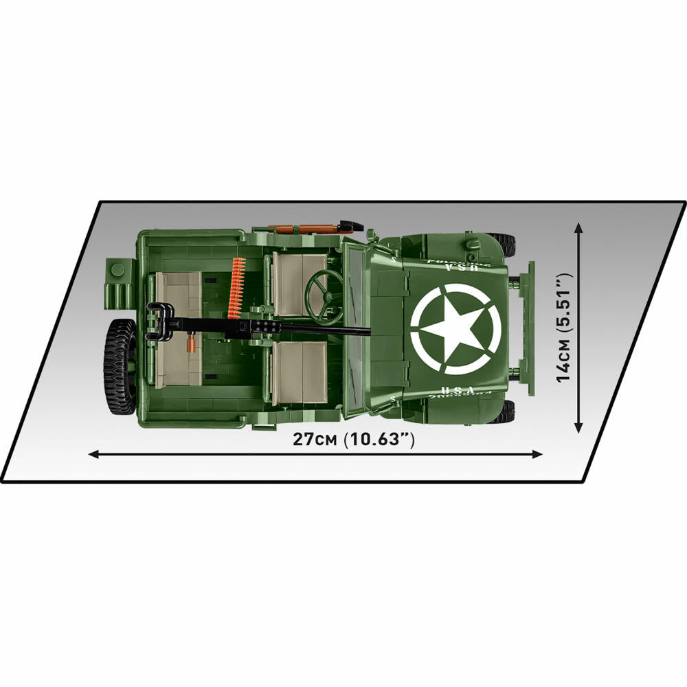 Cobi Klemmbaustein-Set Jeep Willys MB & Anhänger, Executie Edition, WW2, 1580 Teile, COBI-2804