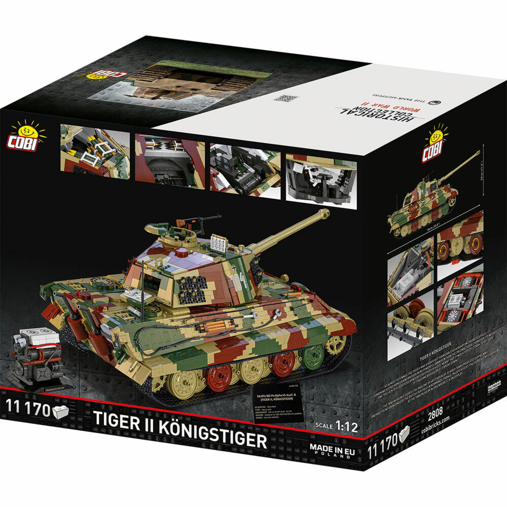 Cobi Klemmbaustein-Set Panzer Tiger II Königstiger, Executive Edition, WW2, 11170 Teile, COBI-2808