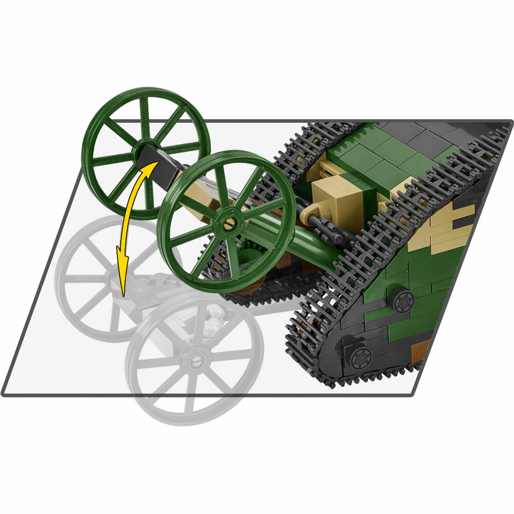 Cobi Klemmbaustein-Set Panzer Mark I Male No. C.19, WW1, 878 Teile, COBI-2993