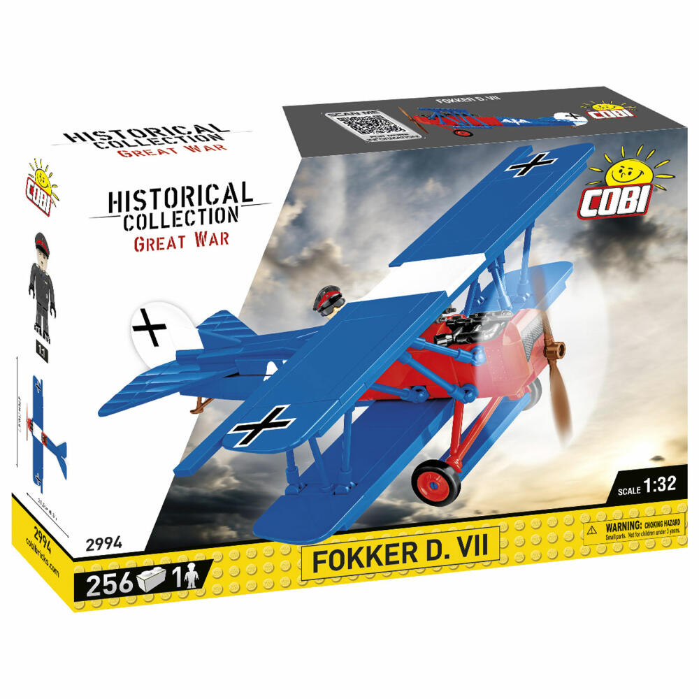 Cobi Klemmbaustein-Set Flugzeug Fokker D.VII, WW1, 256 Teile, COBI-2994