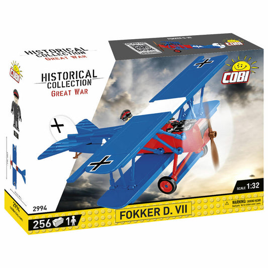 Cobi Klemmbaustein-Set Flugzeug Fokker D.VII, WW1, 256 Teile, COBI-2994
