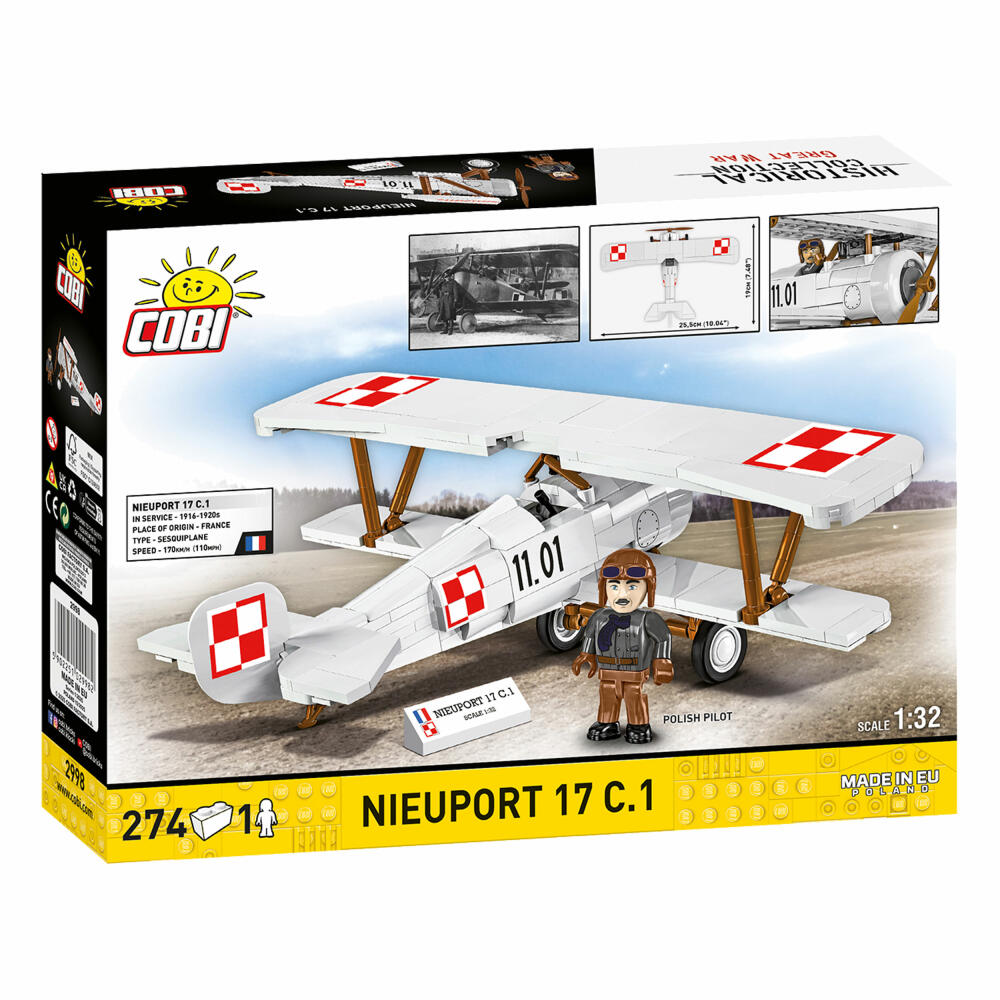 Cobi Klemmbaustein-Set Nieuport 17C.1 110 PL, 274 Teile, 2998