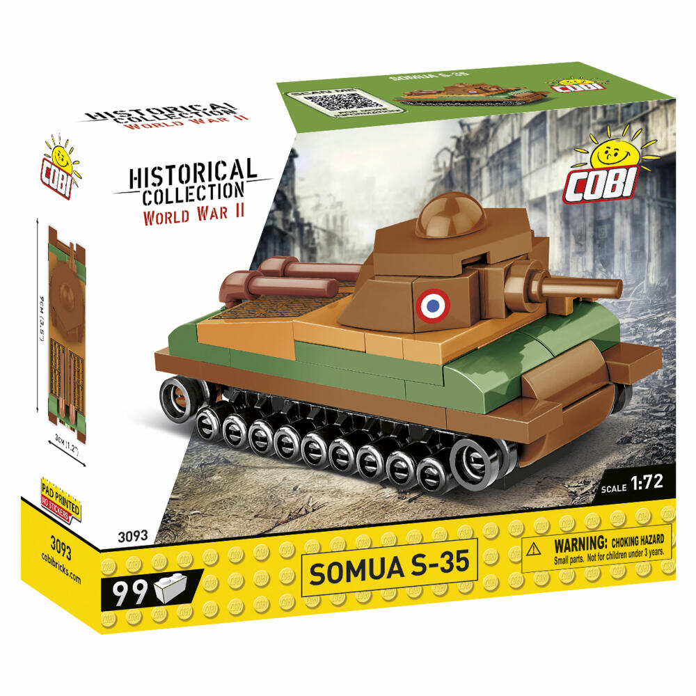 Cobi Klemmbaustein-Set Panzer Somua S-35, WW2, 99 Teile, COBI-3093