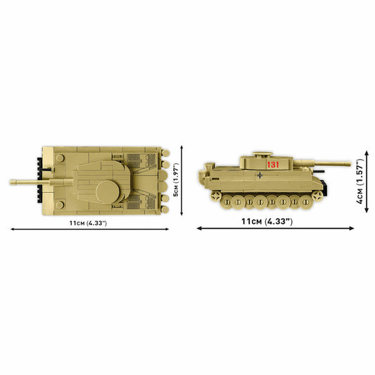 Cobi Klemmbaustein-Set Panzer Tiger I 131 Tank Museum, WW2, 144 Teile, COBI-3095