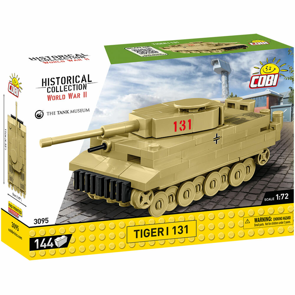 Cobi Klemmbaustein-Set Panzer Tiger I 131 Tank Museum, WW2, 144 Teile, COBI-3095