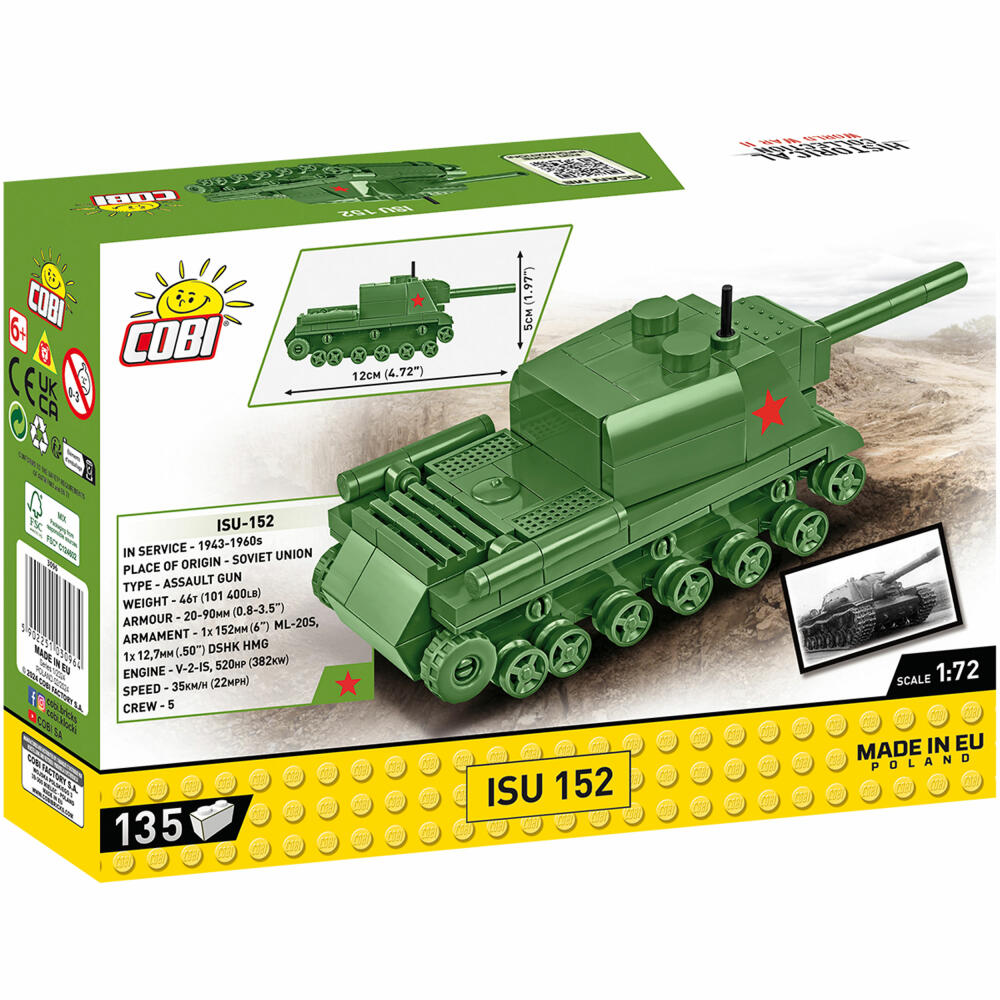 Cobi Klemmbaustein-Set Panzer ISU 152, WW2, 135 Teile, COBI-3096