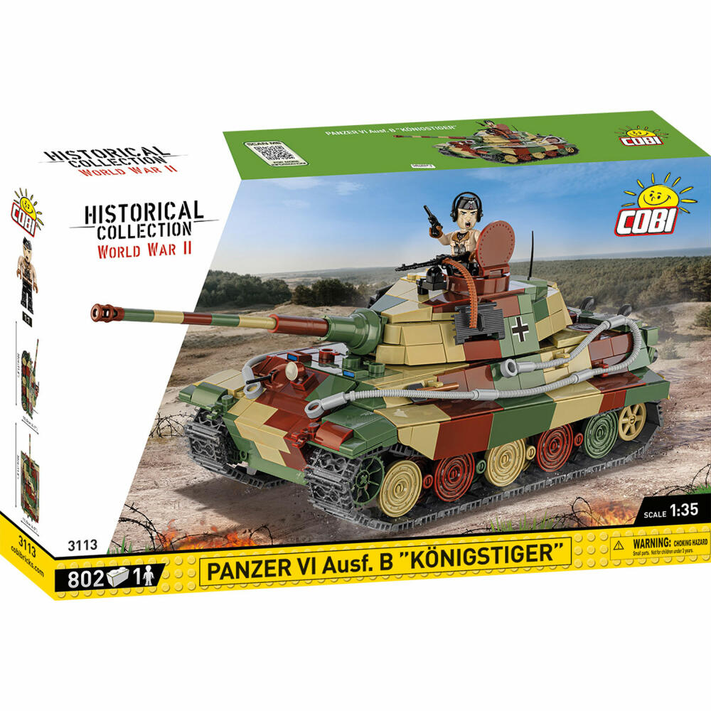 Cobi Klemmbaustein-Set Panzer VI Ausf. B Königstiger, WW2, 802 Teile, COBI-3113