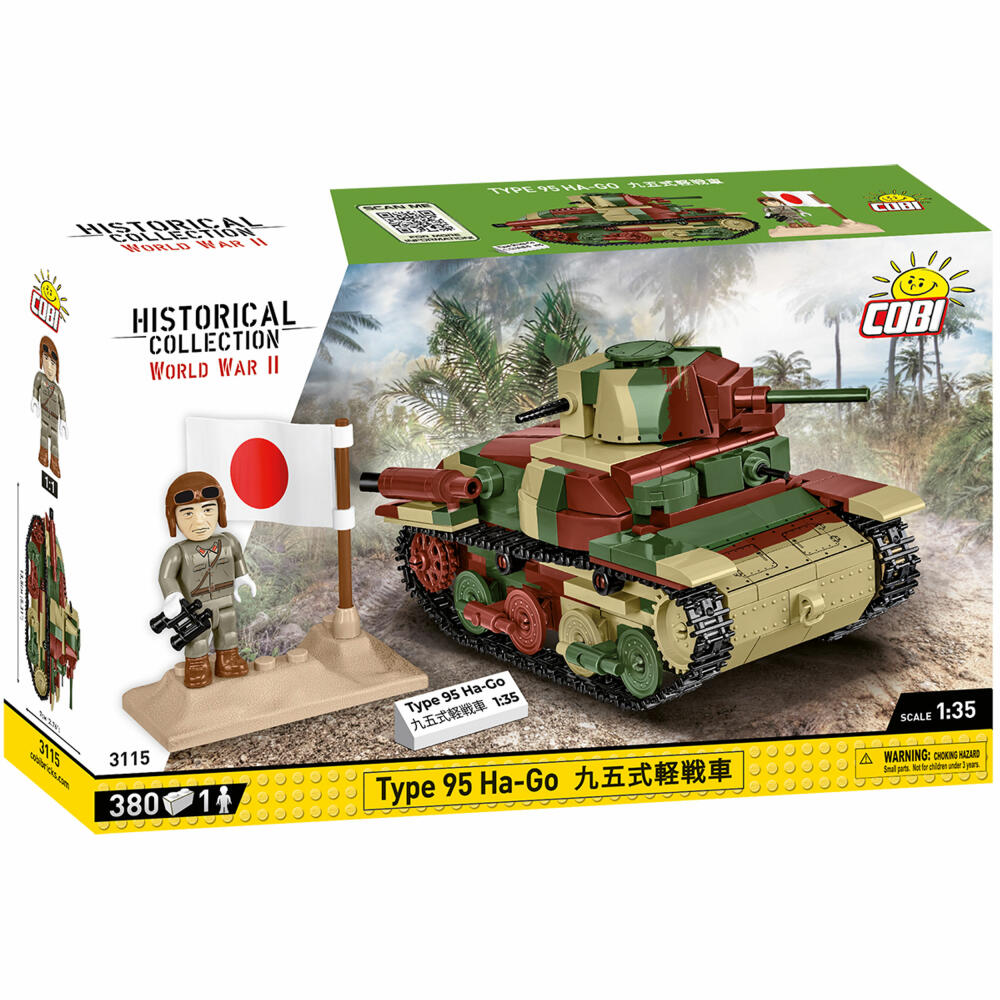 Cobi Klemmbaustein-Set Panzer Type 95 Ha-Go, WW2, 380 Teile, COBI-3115