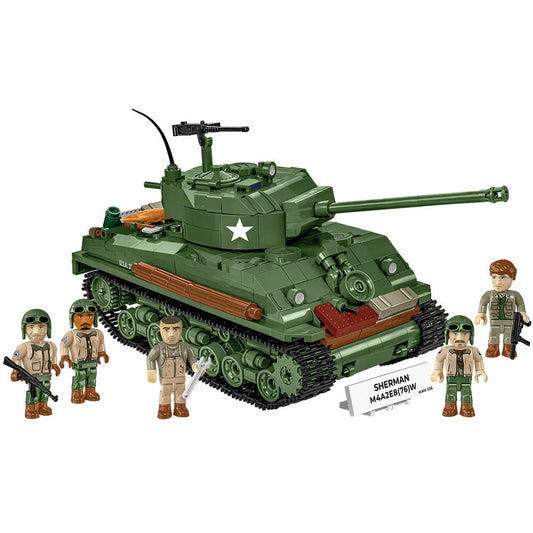 Cobi Klemmbaustein-Set Panzer Sherman M4A2E8(76)W, WW2, 865 Teile, COBI-3118