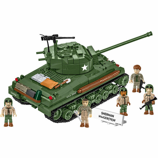 Cobi Klemmbaustein-Set Panzer Sherman M4A2E8(76)W, WW2, 865 Teile, COBI-3118