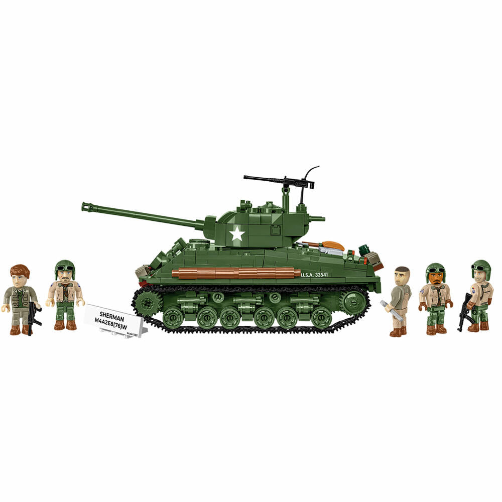 Cobi Klemmbaustein-Set Panzer Sherman M4A2E8(76)W, WW2, 865 Teile, COBI-3118