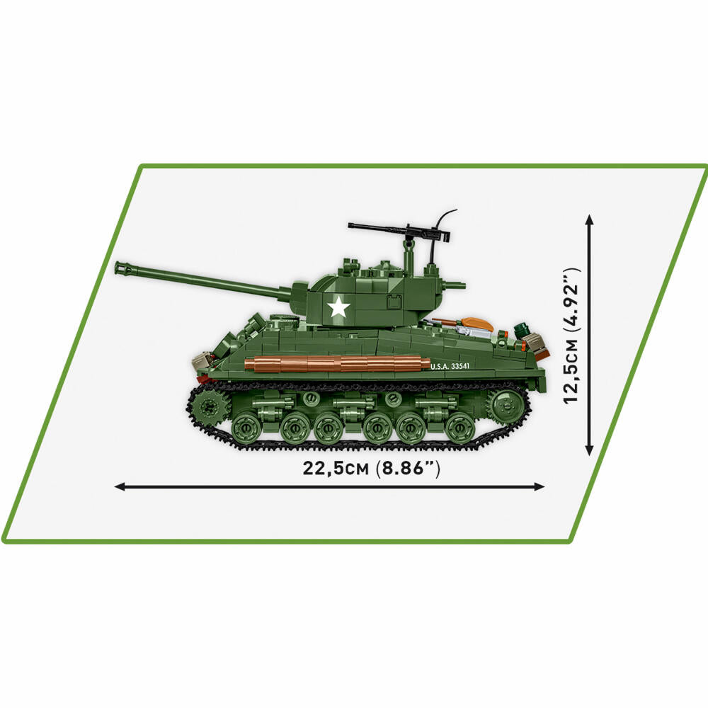 Cobi Klemmbaustein-Set Panzer Sherman M4A2E8(76)W, WW2, 865 Teile, COBI-3118