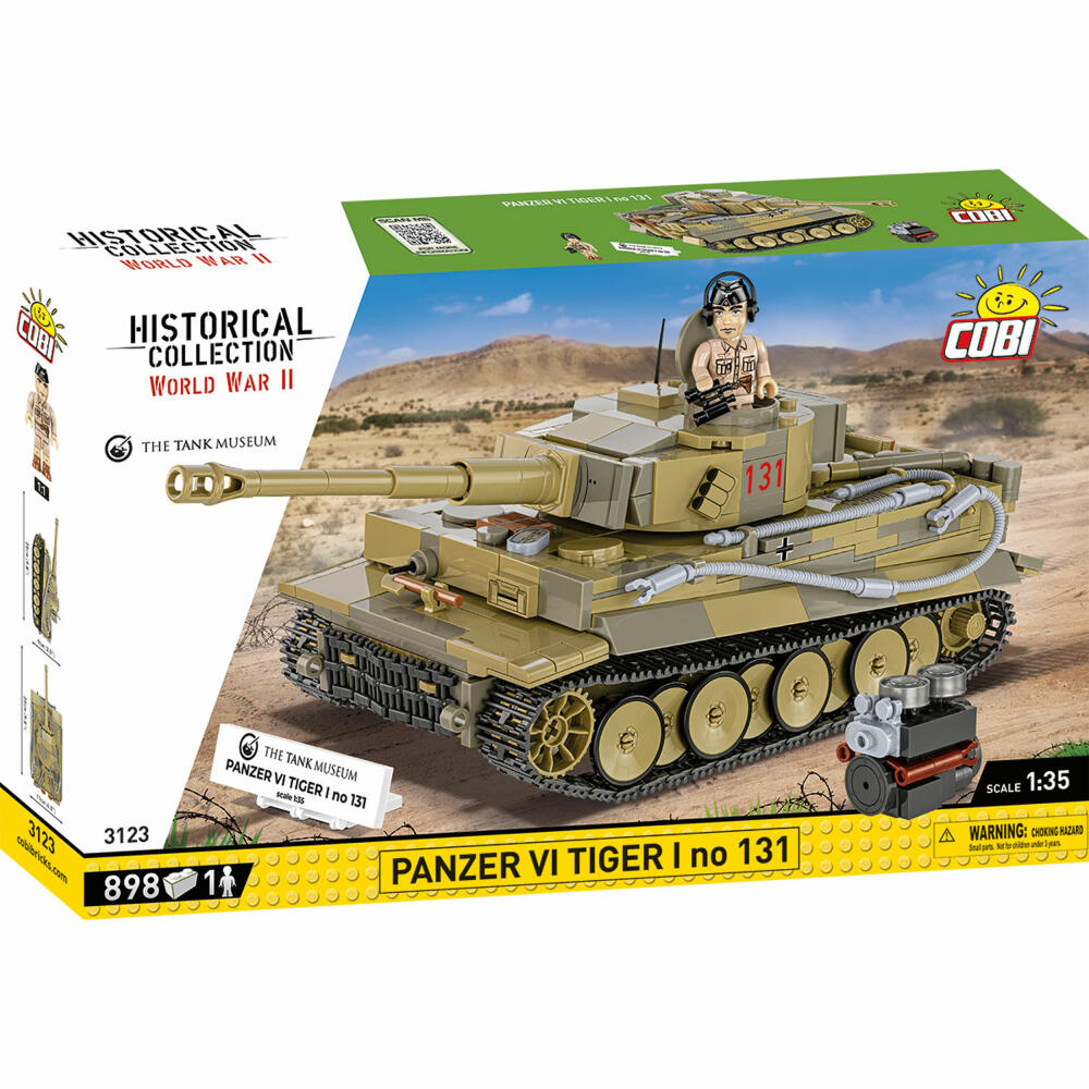 Cobi Klemmbaustein-Set Panzer VI Tiger I No 131, WW2, 865 Teile, COBI-3123
