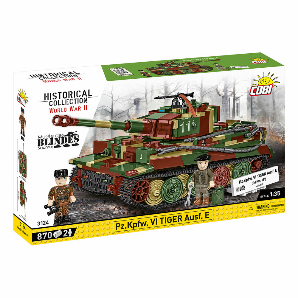Cobi Klemmbaustein-Set Pz.KpfW. VI Tiger Ausf. E, 870 Teile, 3124