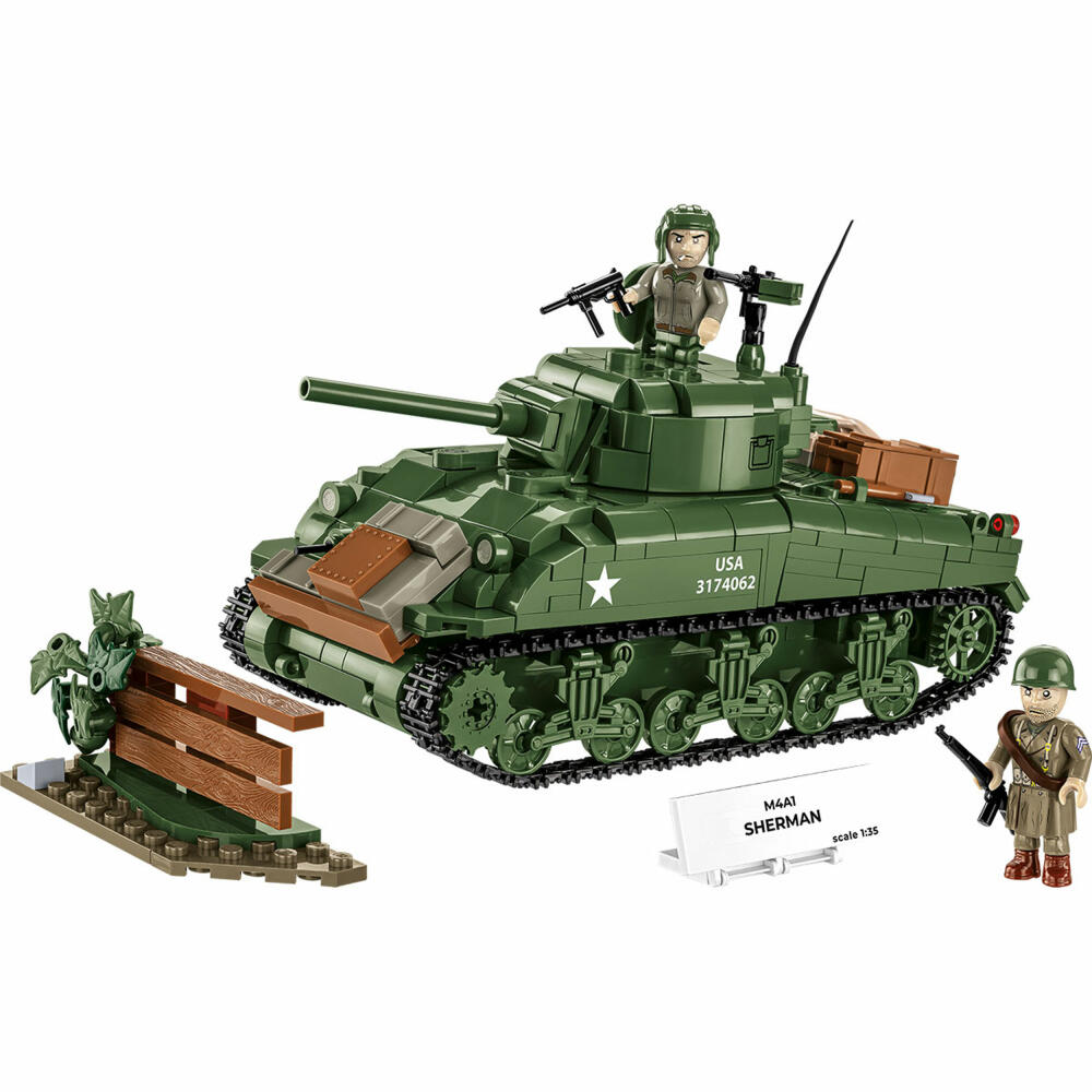 Cobi Klemmbaustein-Set Panzer M4A1 Sherman, WW2, 663 Teile, COBI-3126