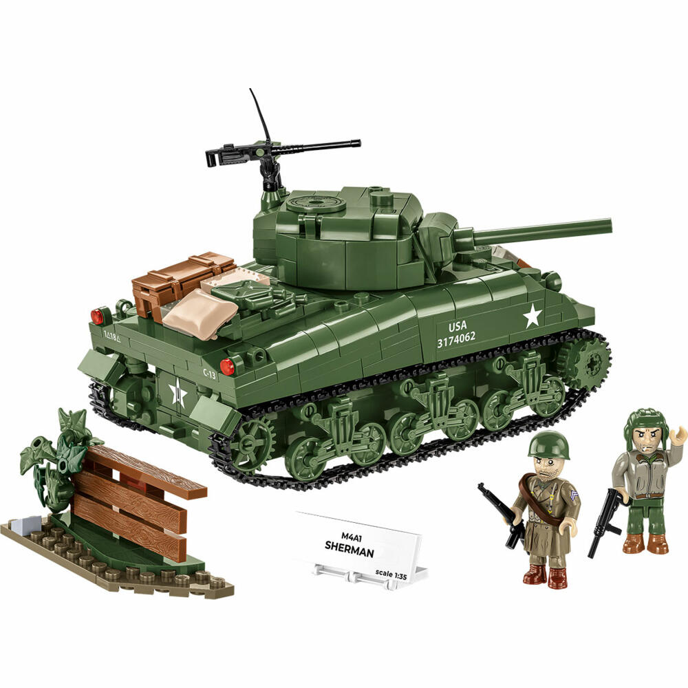 Cobi Klemmbaustein-Set Panzer M4A1 Sherman, WW2, 663 Teile, COBI-3126