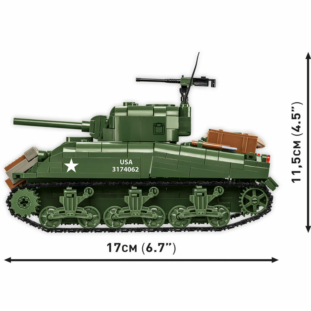 Cobi Klemmbaustein-Set Panzer M4A1 Sherman, WW2, 663 Teile, COBI-3126