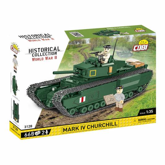 Cobi Klemmbaustein-Set Panzer Mark IV Churchill, WW2, 668 Teile, COBI-3128