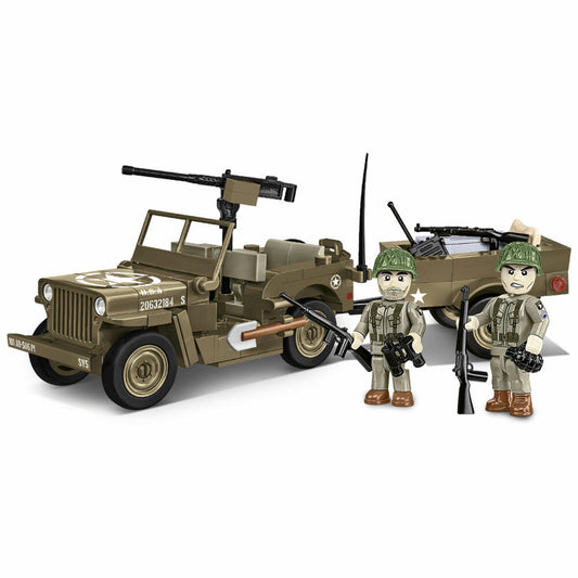 Cobi Klemmbaustein-Set Jeep Willys MB & Anhänger, WW2, 200 Teile, COBI-3132