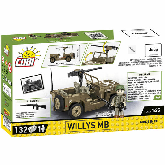 Cobi Klemmbaustein-Set Jeep Willys MB, WW2, 132 Teile, COBI-3133